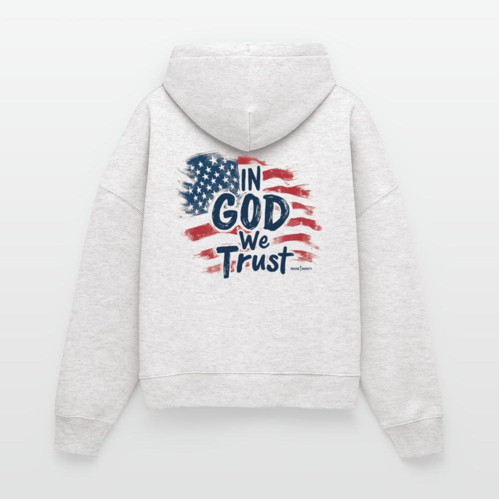 In God We Trust Women's Organic Hoodie - cool heather grey