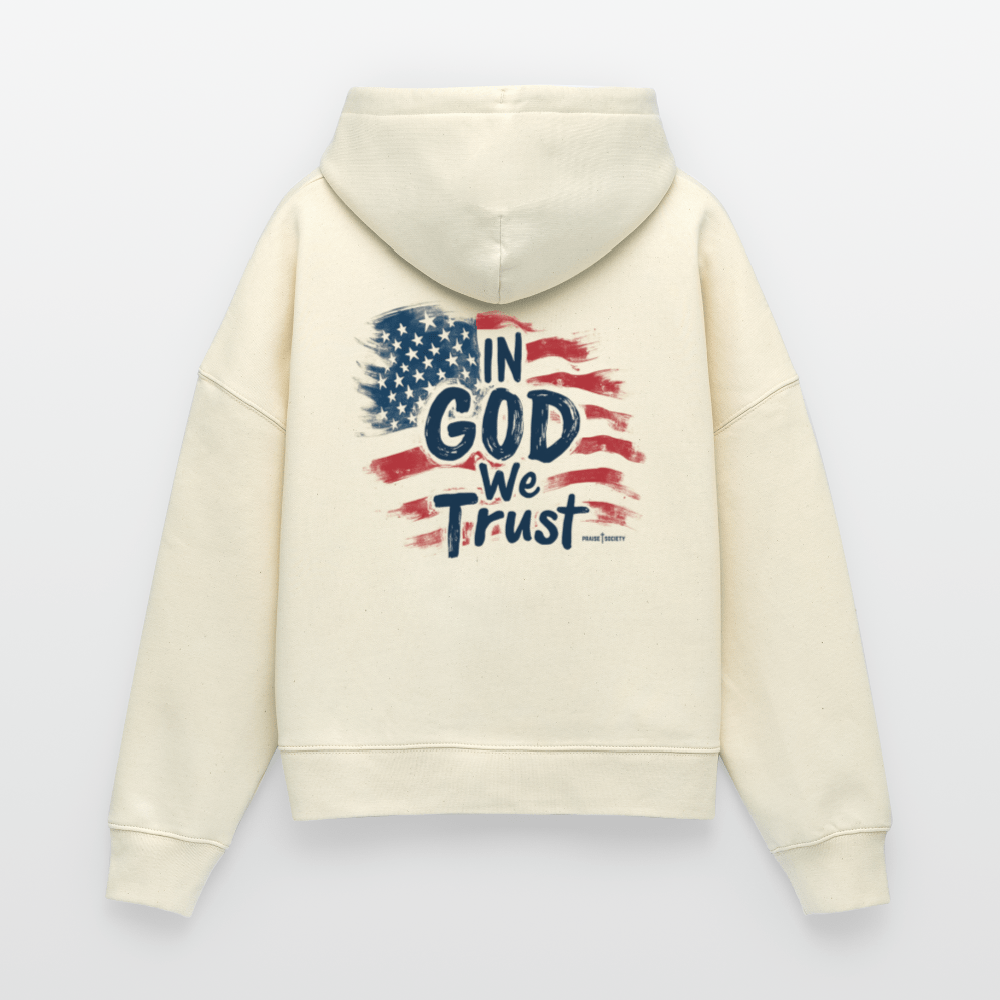 In God We Trust Women's Organic Hoodie - natural raw
