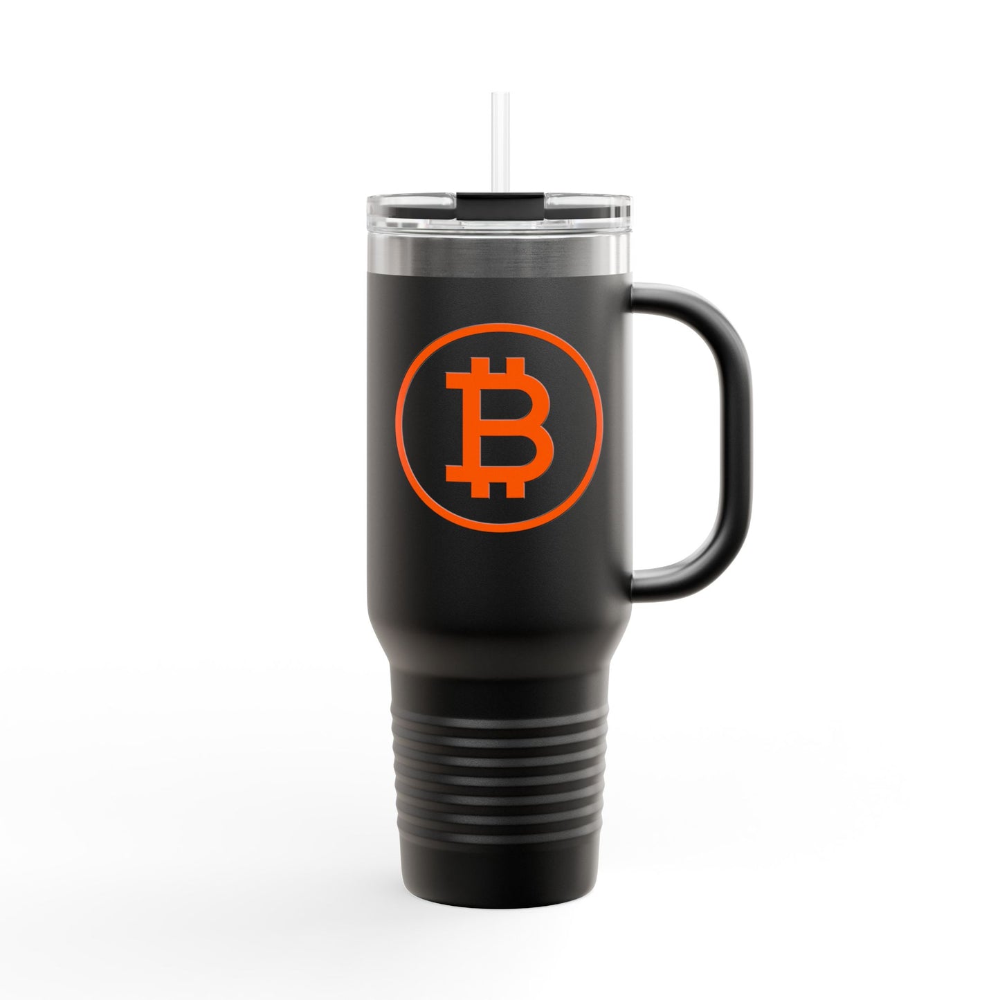 Bitcoin B Insulated Travel Mug - Orange Habit Home - The Orange Habit