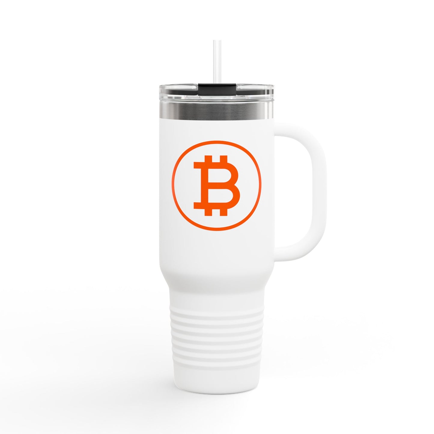 Bitcoin B Insulated Travel Mug - Orange Habit Home - The Orange Habit