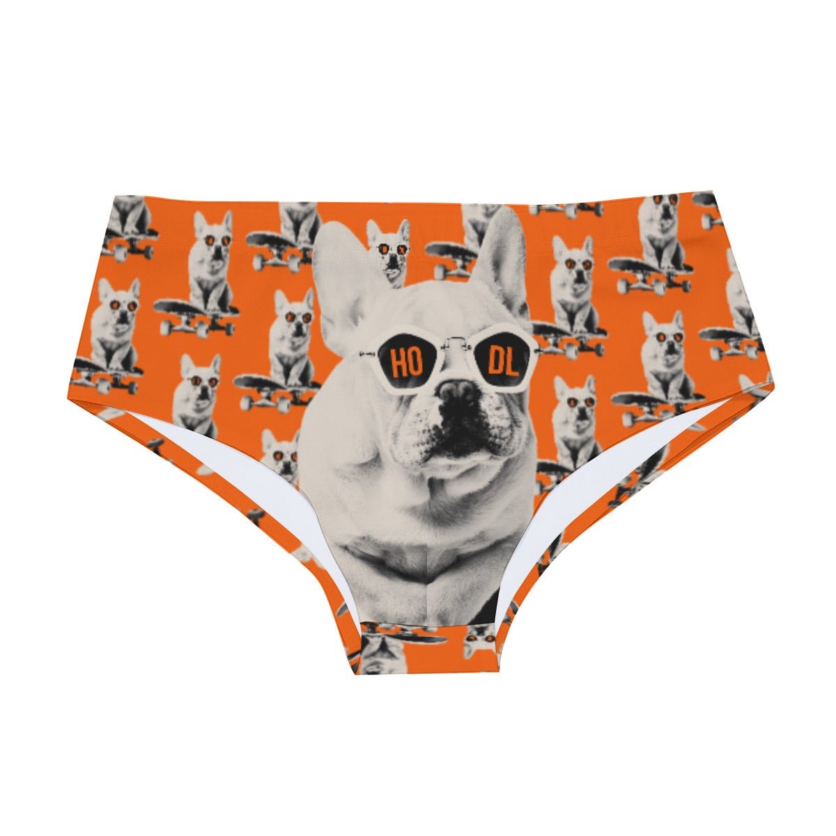HODL Dog - Frenchie / Men's Bitcoin Swim Briefs - SVRN_T - The Orange Habit