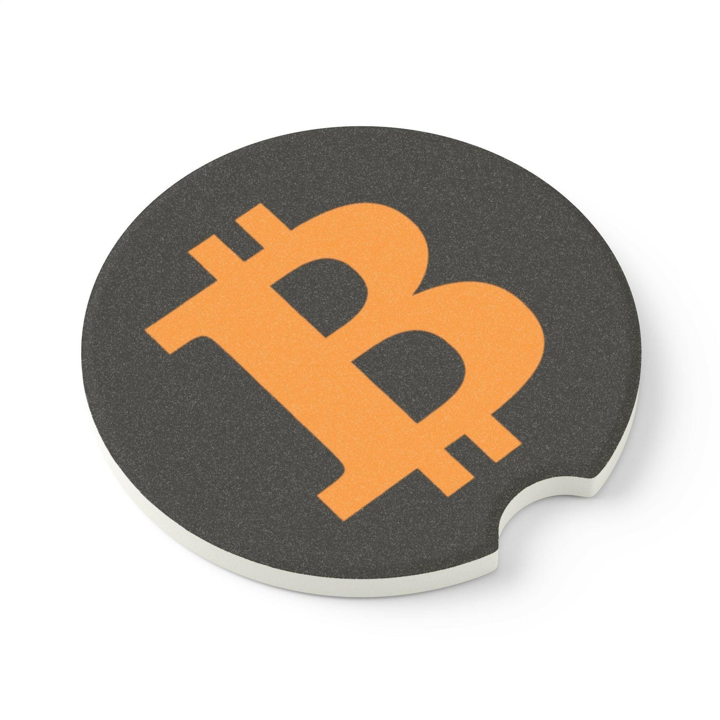 BITCOIN B / Soapstone Car Coaster - Orange Habit Home - The Orange Habit