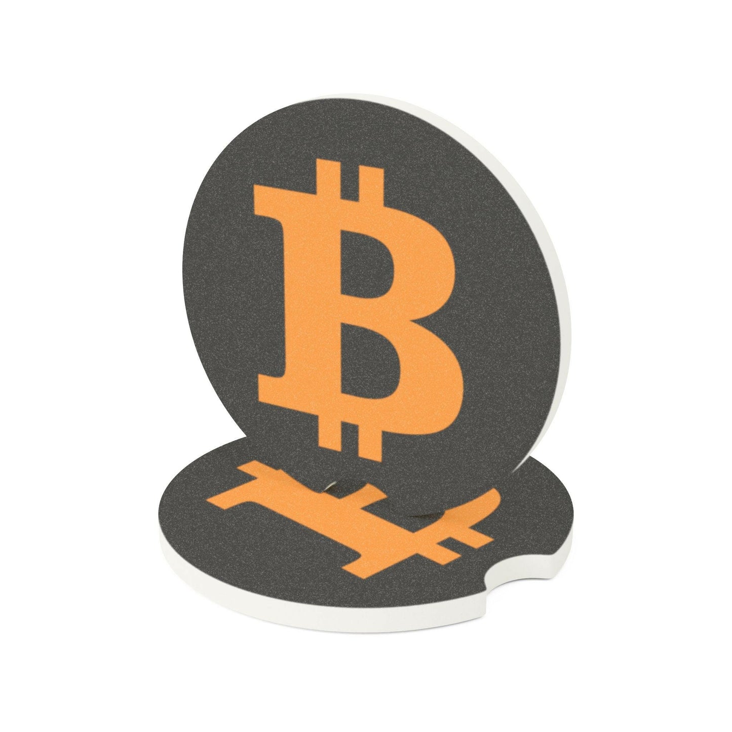 BITCOIN B / Soapstone Car Coaster - Orange Habit Home - The Orange Habit