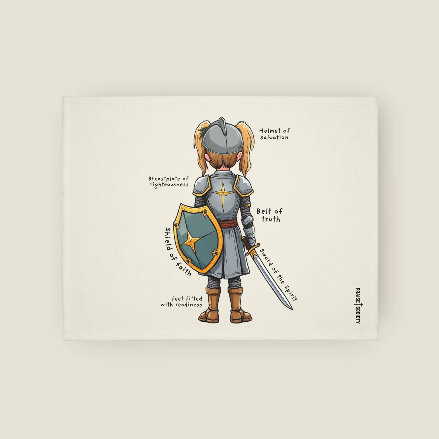 armor of god kids bible verse blanket for girls by praise society