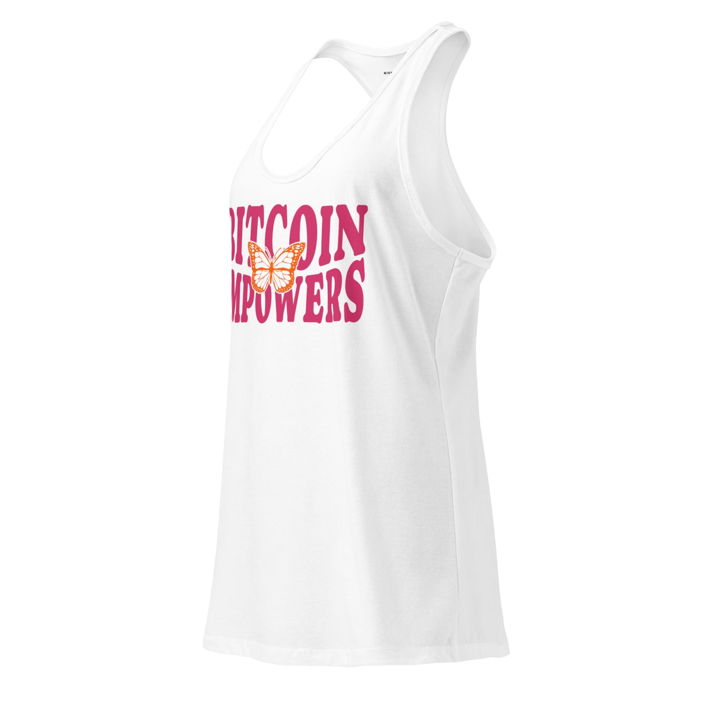 Bitcoin Empowers / Fitted Bitcoin Tank Top - Nikki Nakamoto - The Orange Habit