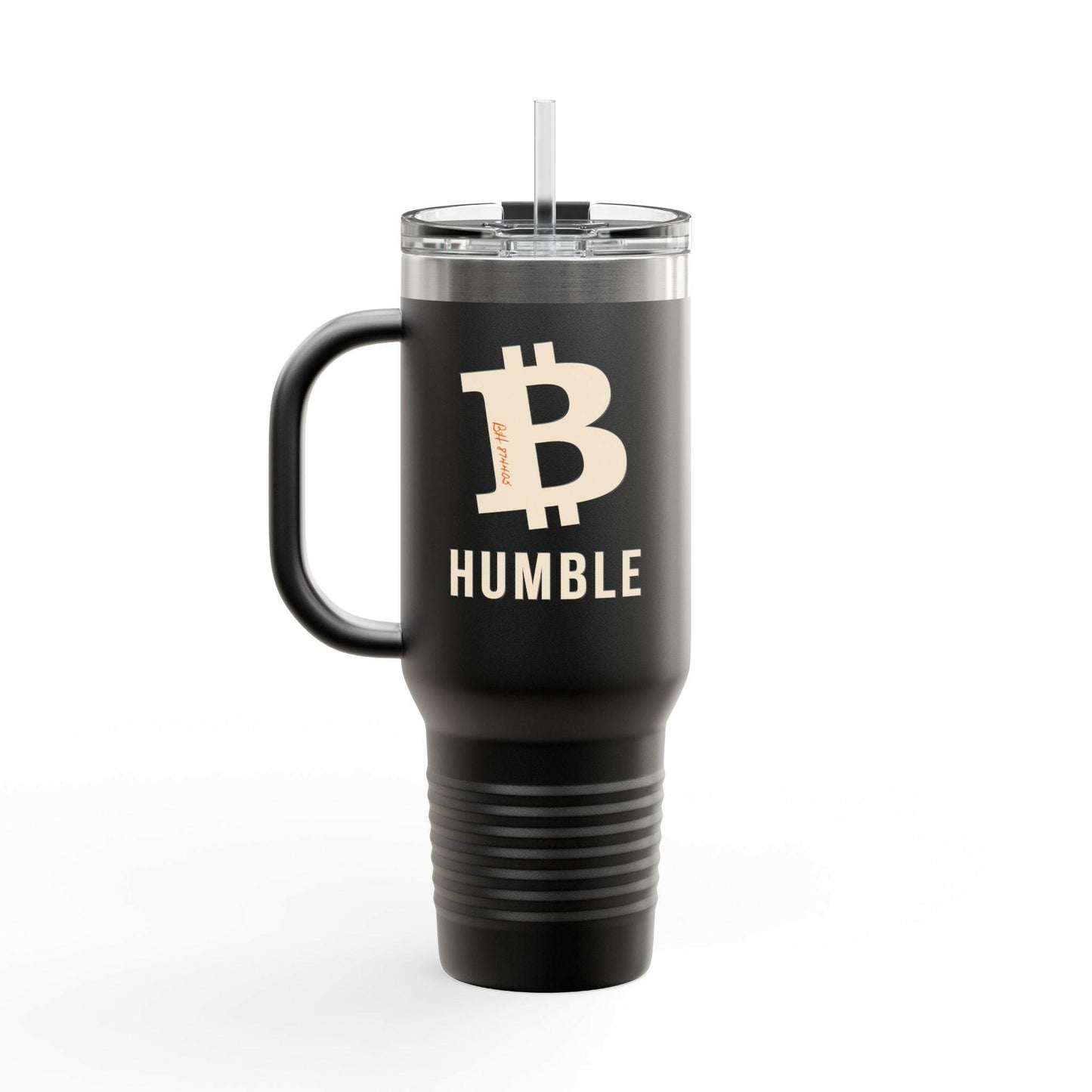 B Humble / Bitcoin Insulated Travel Mug - Orange Habit Home - The Orange Habit