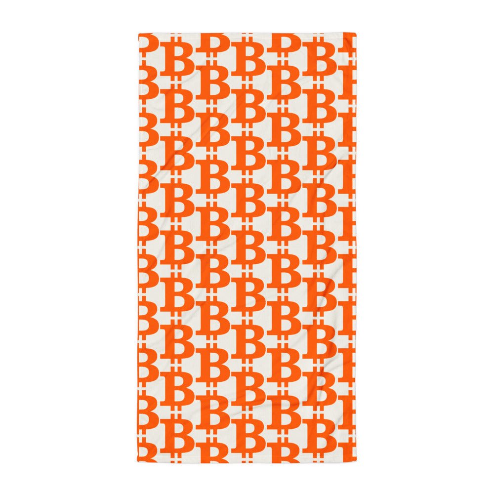The B / Bitcoin Towel - Orange Habit Home - The Orange Habit