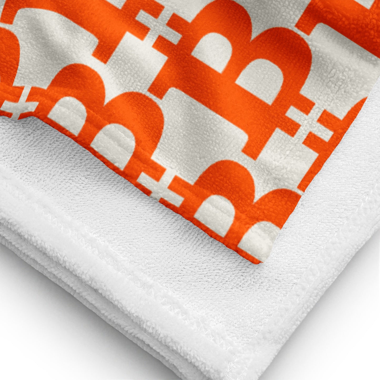 The B / Bitcoin Towel - Orange Habit Home - The Orange Habit