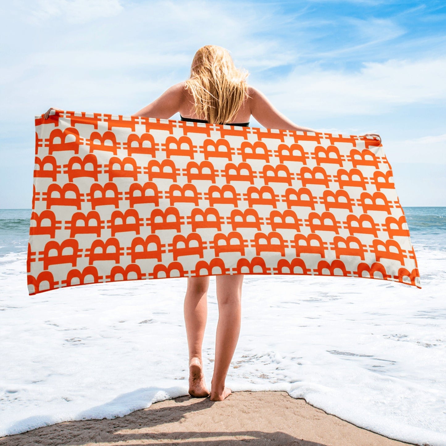 The B / Bitcoin Towel - Orange Habit Home - The Orange Habit