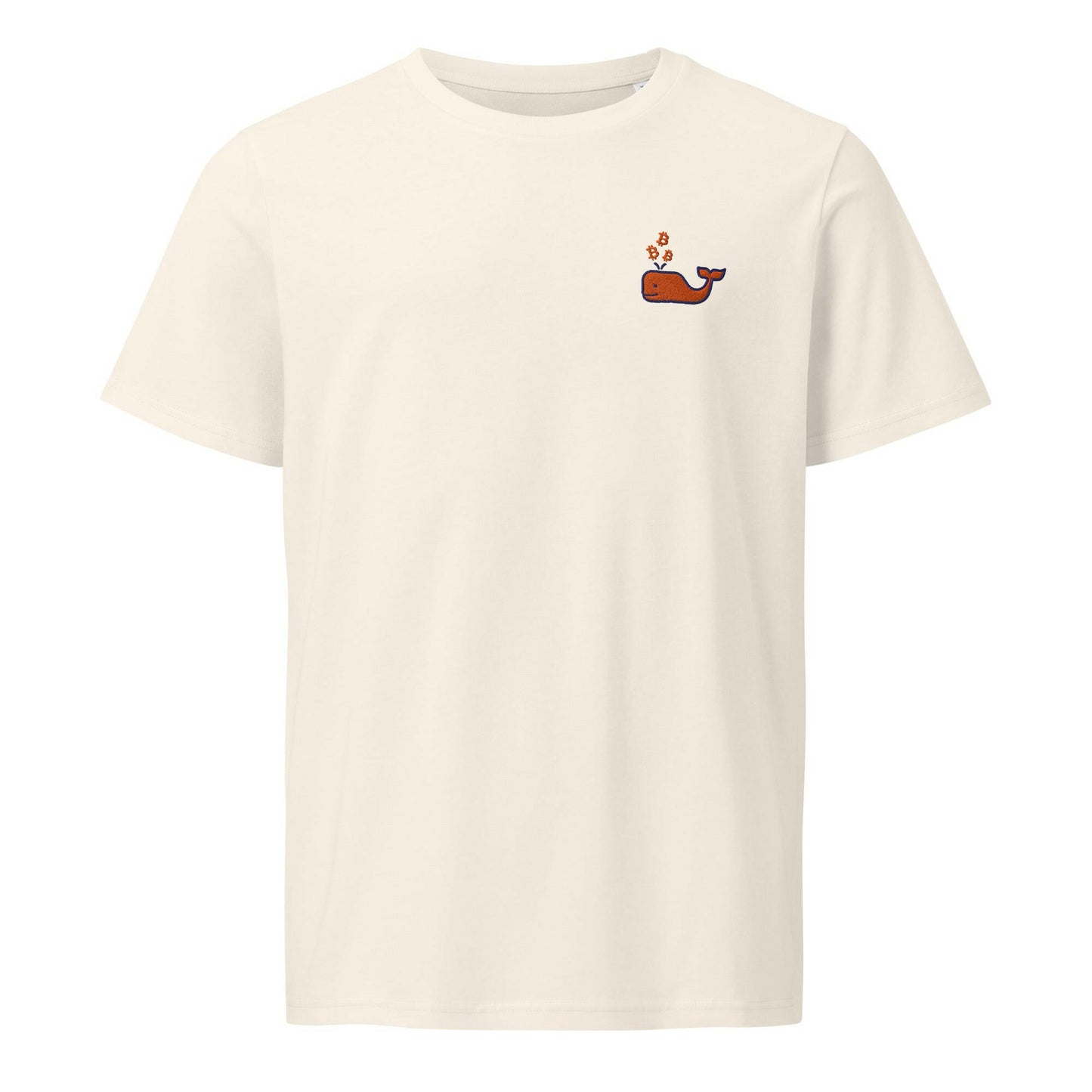 Bitcoin Whale / Embroidered Organic Tee - SVRN_T - The Orange Habit