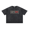 Captivated: Mineral Wash Boxy Cotton T-Shirt
