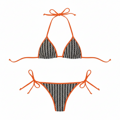 Bitcoin Paris Bitcoin Bikini, front view | The Orange Habit by SVRN Society