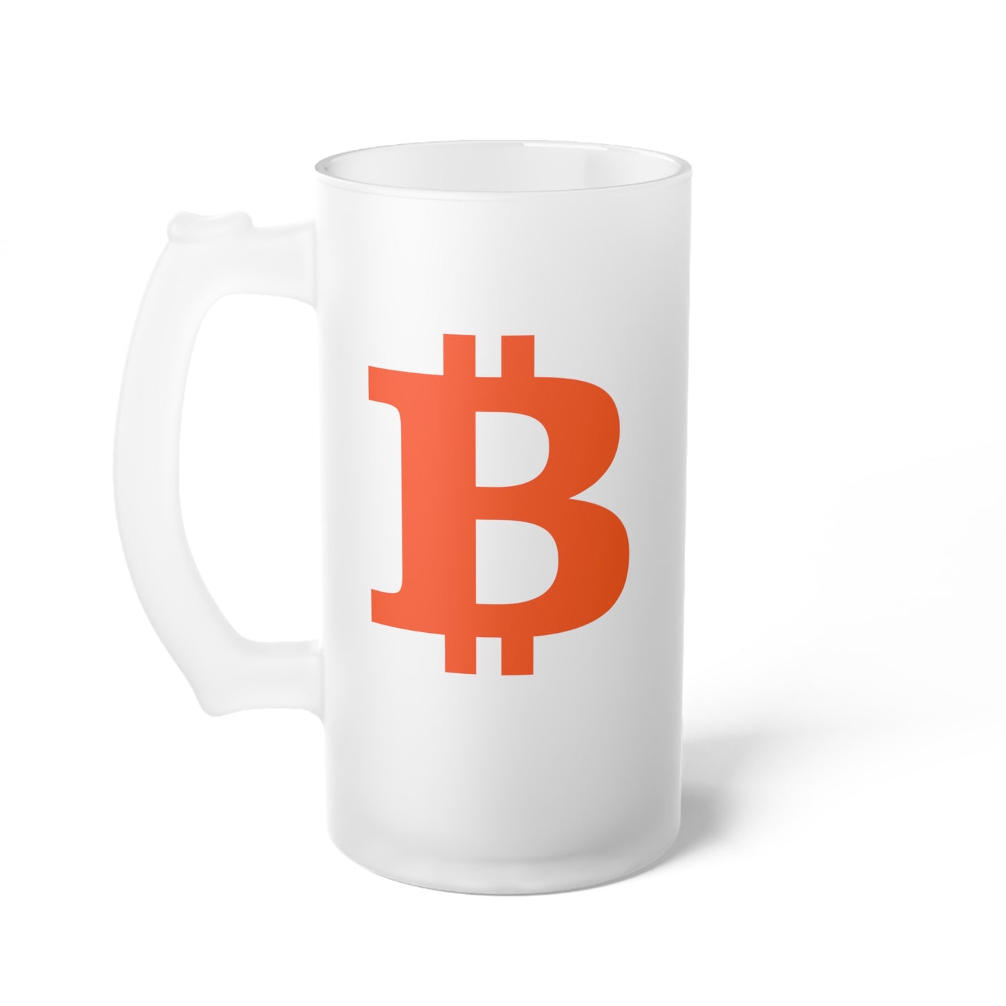 Bitcoin beer mug by orange habit home right view