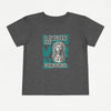 Gray kids unisex christian t-shirt with Jesus and text saying universal love language