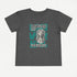 Gray kids unisex christian t-shirt with Jesus and text saying universal love language