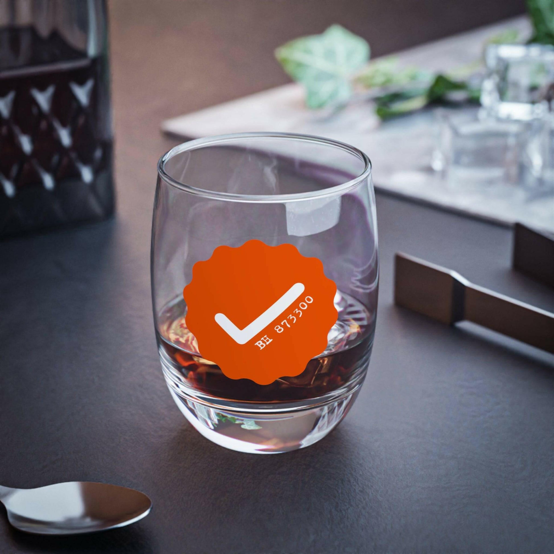 100K Verified / Bitcoin Whiskey Glass - Orange Habit Home - The Orange Habit