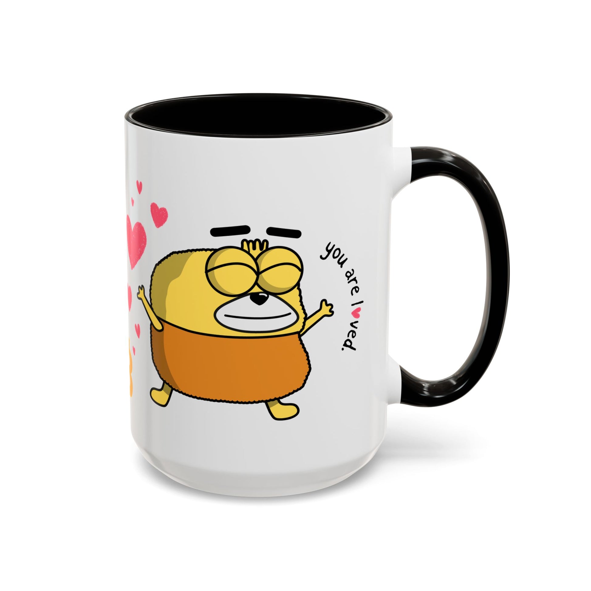 Yellow The Puppet “You Are Loved” / Bitcoin Coffee Mug - Orange Habit Home - The Orange Habit