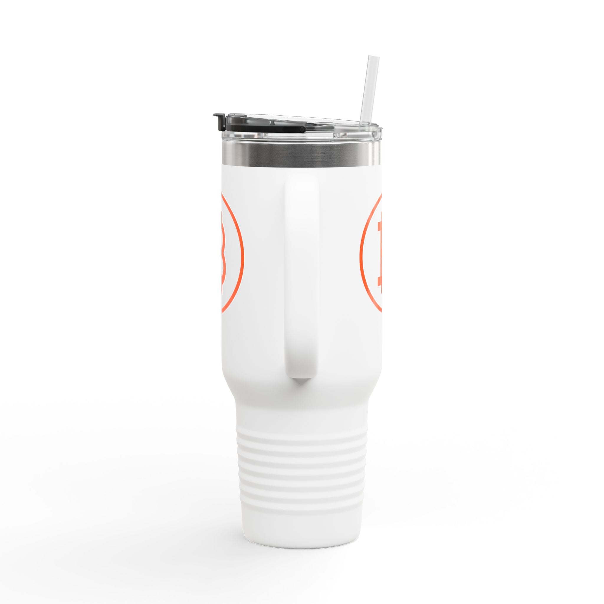 Bitcoin B Insulated Travel Mug - Orange Habit Home - The Orange Habit