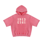 Pink bitcoin hoodie with '1913' printed on it against a white background