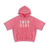 Pink bitcoin hoodie with '1913' printed on it against a white background