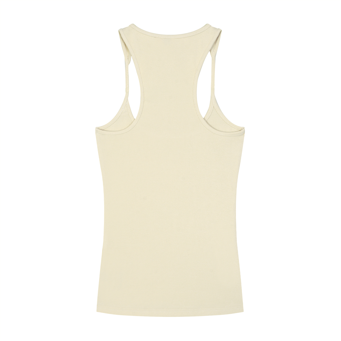 Beige tank top on a white background
