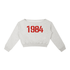 Gray cropped sweatshirt with &