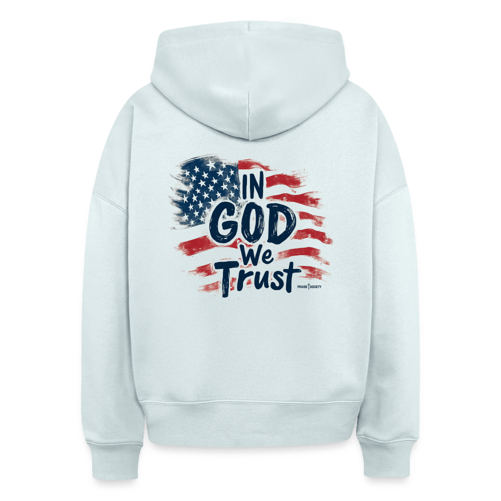 In God We Trust Women's Organic Hoodie - blue ice