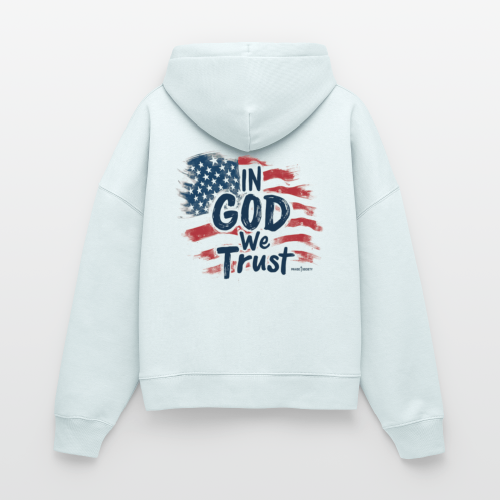 In God We Trust Women's Organic Hoodie - blue ice