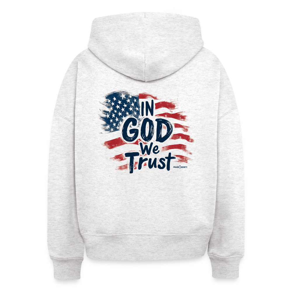 In God We Trust Women's Organic Hoodie - cool heather grey