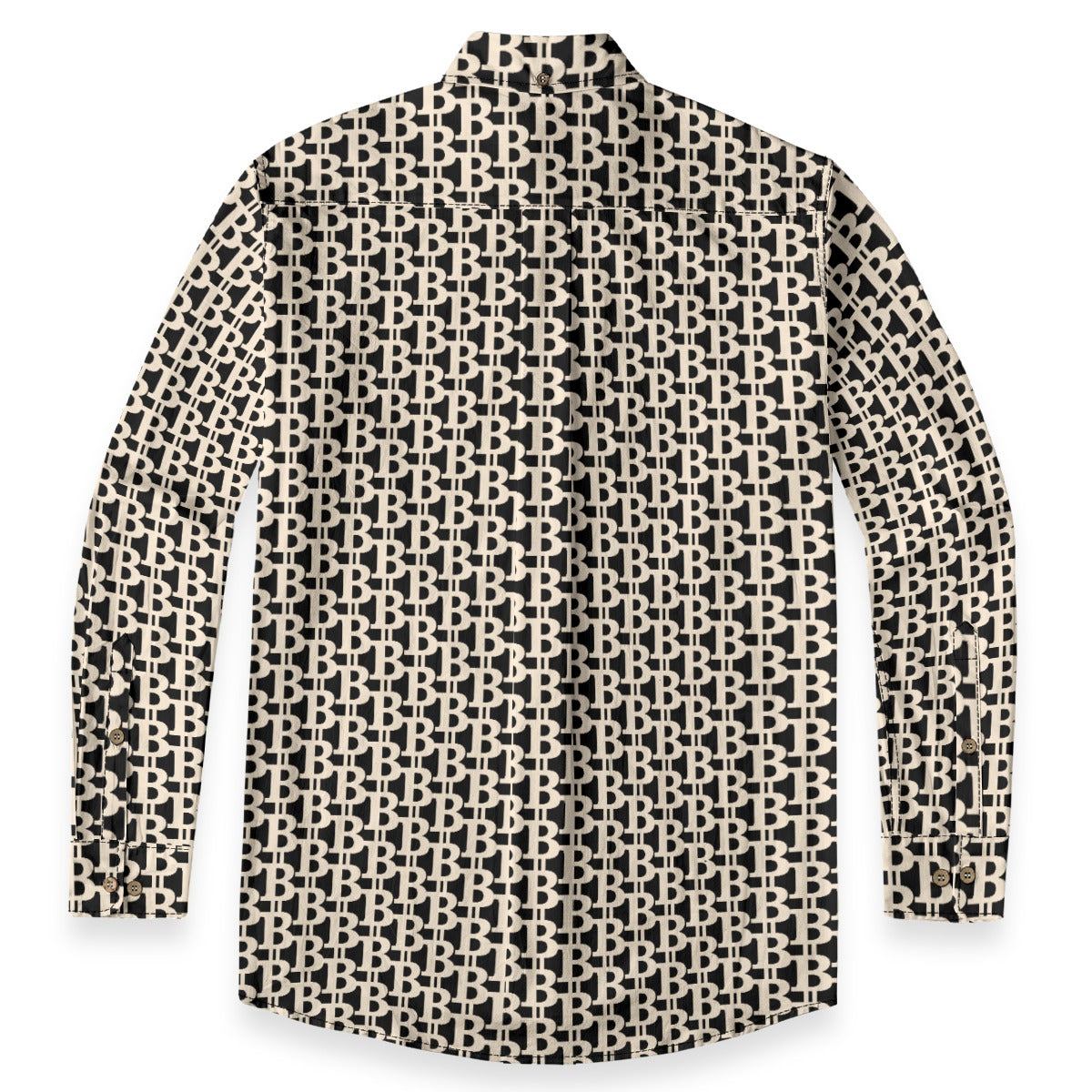 Bitcoin 'B' Black: Long Sleeve Shirt