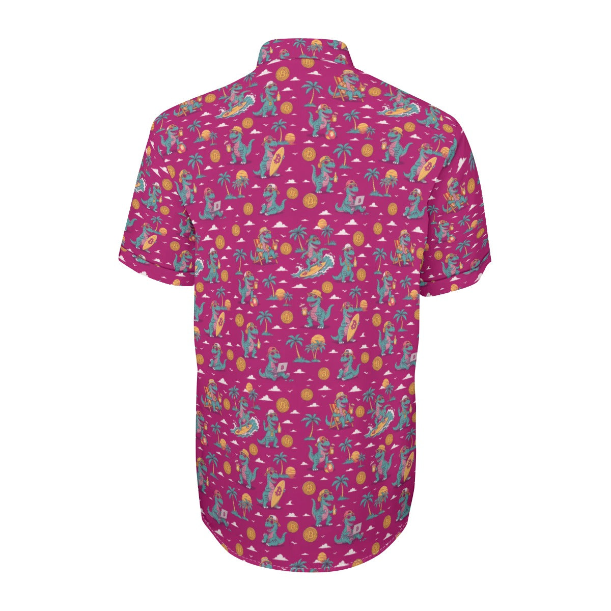 Vibe Bitcoin Dino: Men's Casual Shirt