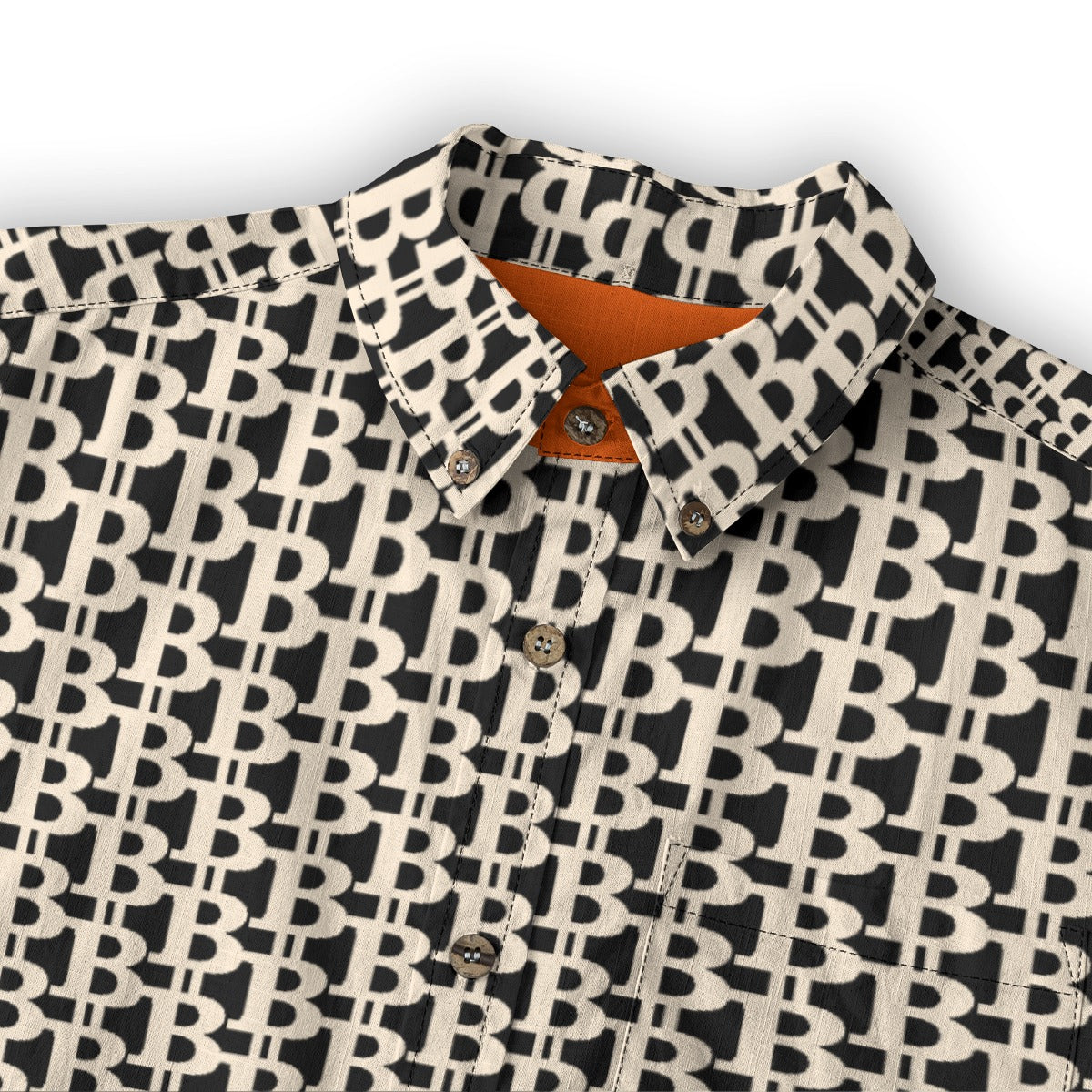 Bitcoin 'B' Black: Men's Long Sleeve Shirt