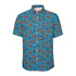 Short-sleeve Bitcoin shirt with a colorful crab pattern on a white background