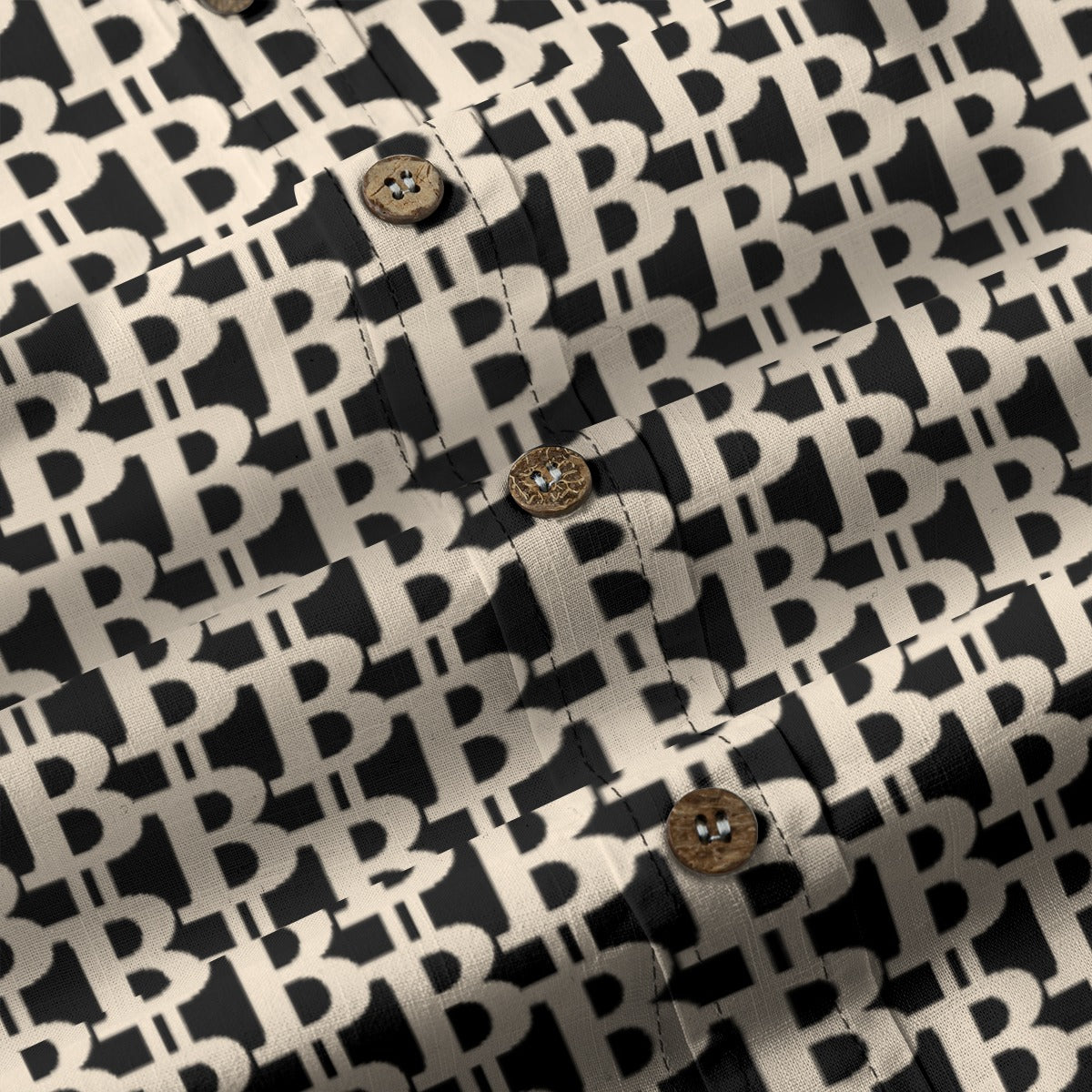 Bitcoin 'B' Black: Men's Long Sleeve Shirt