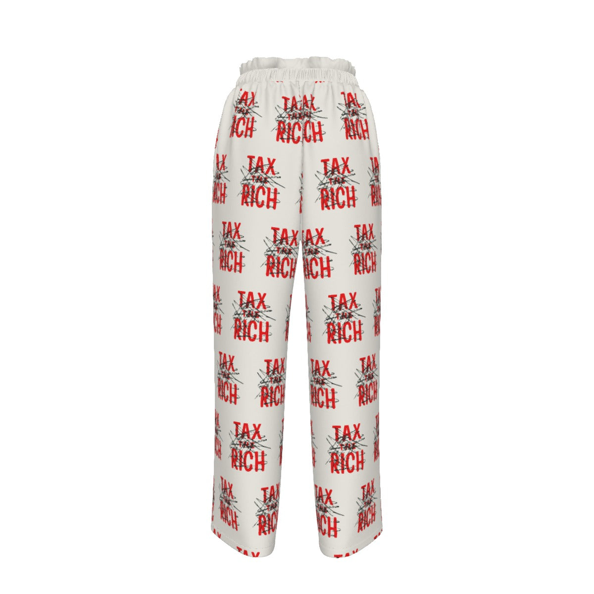 Tax The Rich: Faux Silk Wide-Leg Pants