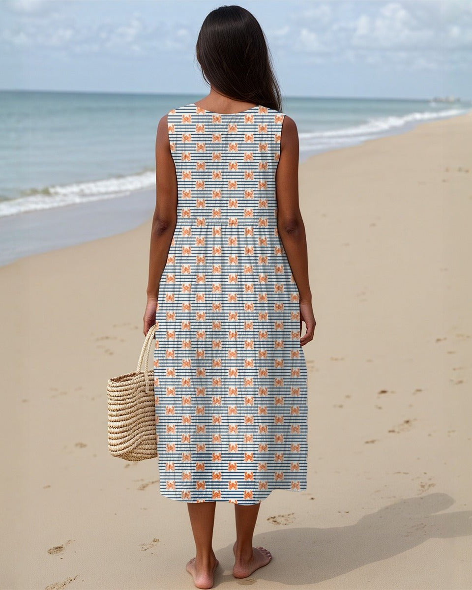 Crab B / Nautical Bitcoin Dress - Nikki Nakamoto - The Orange Habit