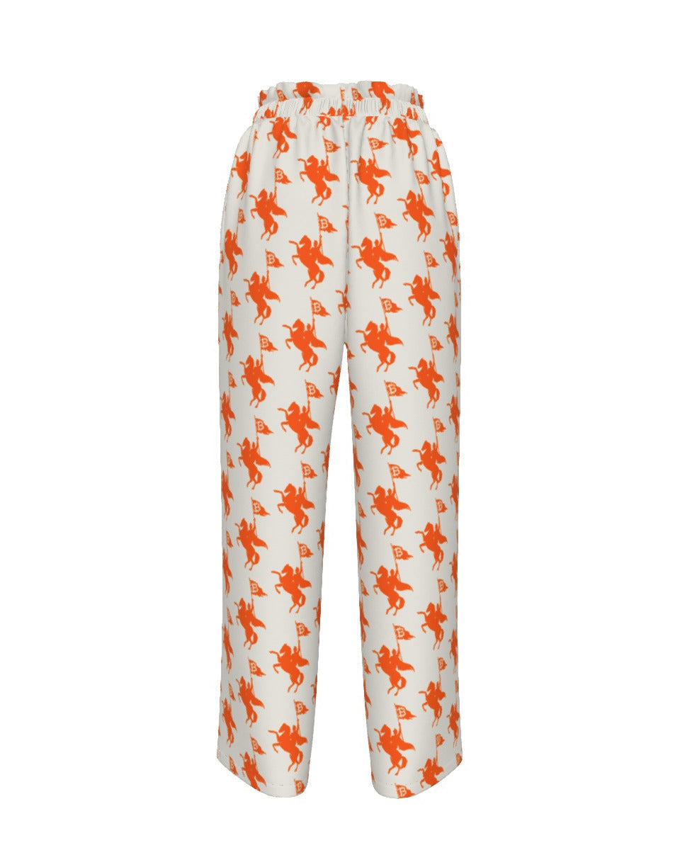 Revolución Suave: Pantalones de Pierna Ancha de Falsa Seda