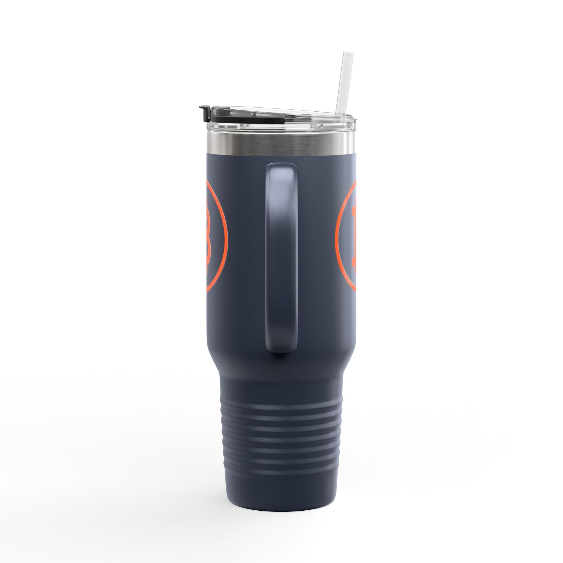 Bitcoin B Insulated Travel Mug - Orange Habit Home - The Orange Habit