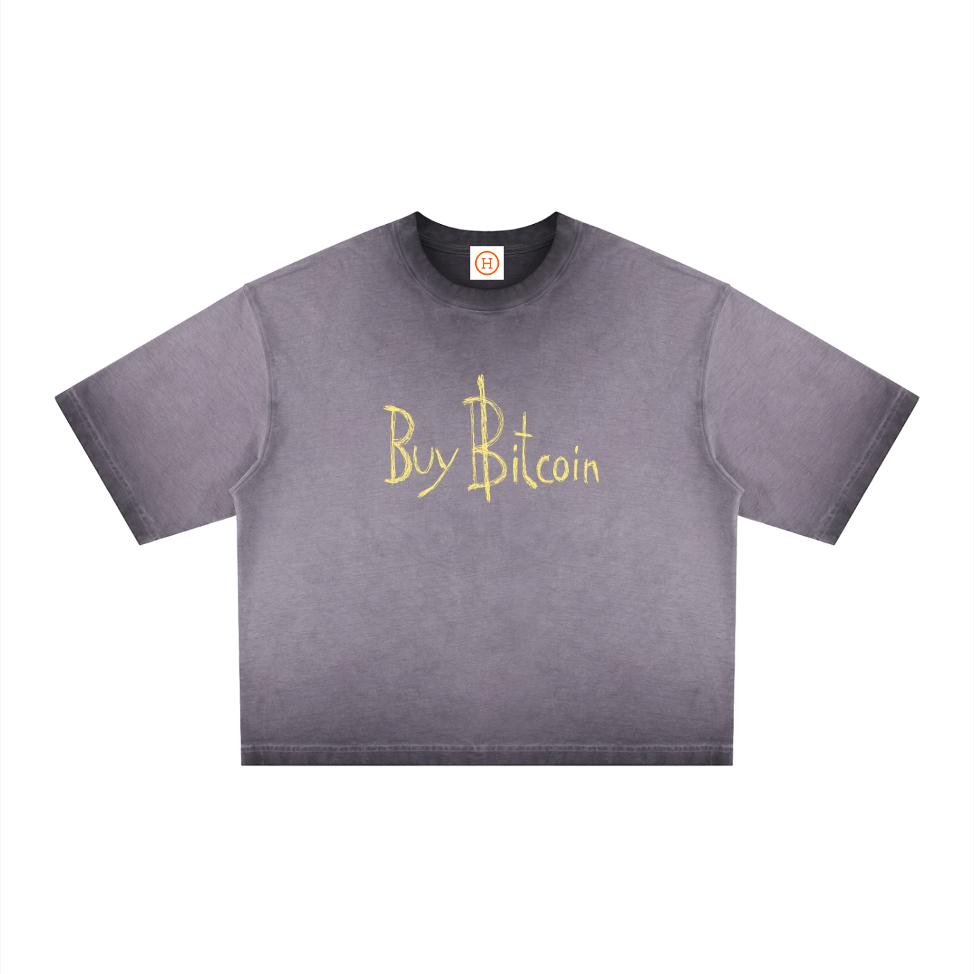 Comprar Bitcoin: camiseta holgada teñida a la inversa V1a