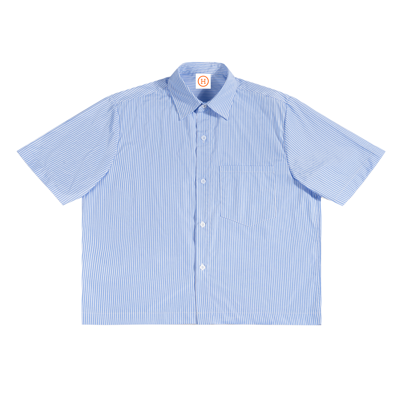 Bitcoin Americana: Striped Boxy Shirt