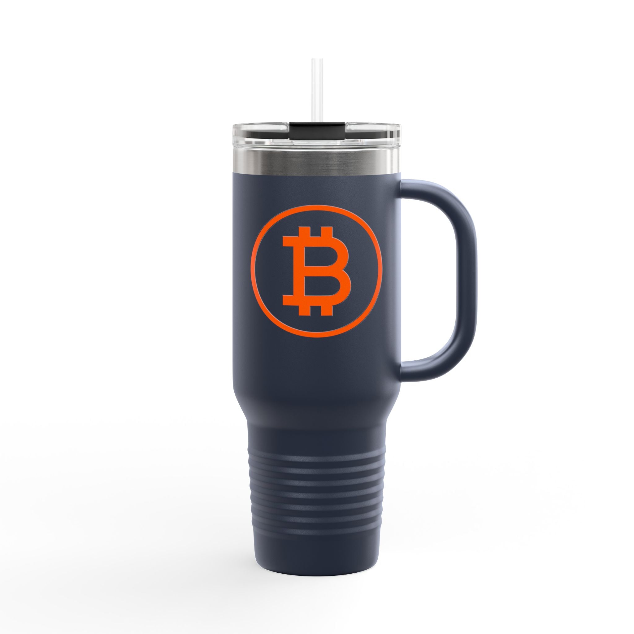 Bitcoin B Insulated Travel Mug - Orange Habit Home - The Orange Habit