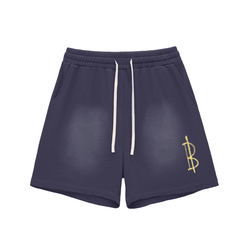 Bitcoin Notepad: Sun Fade Raw Edge Cotton Shorts