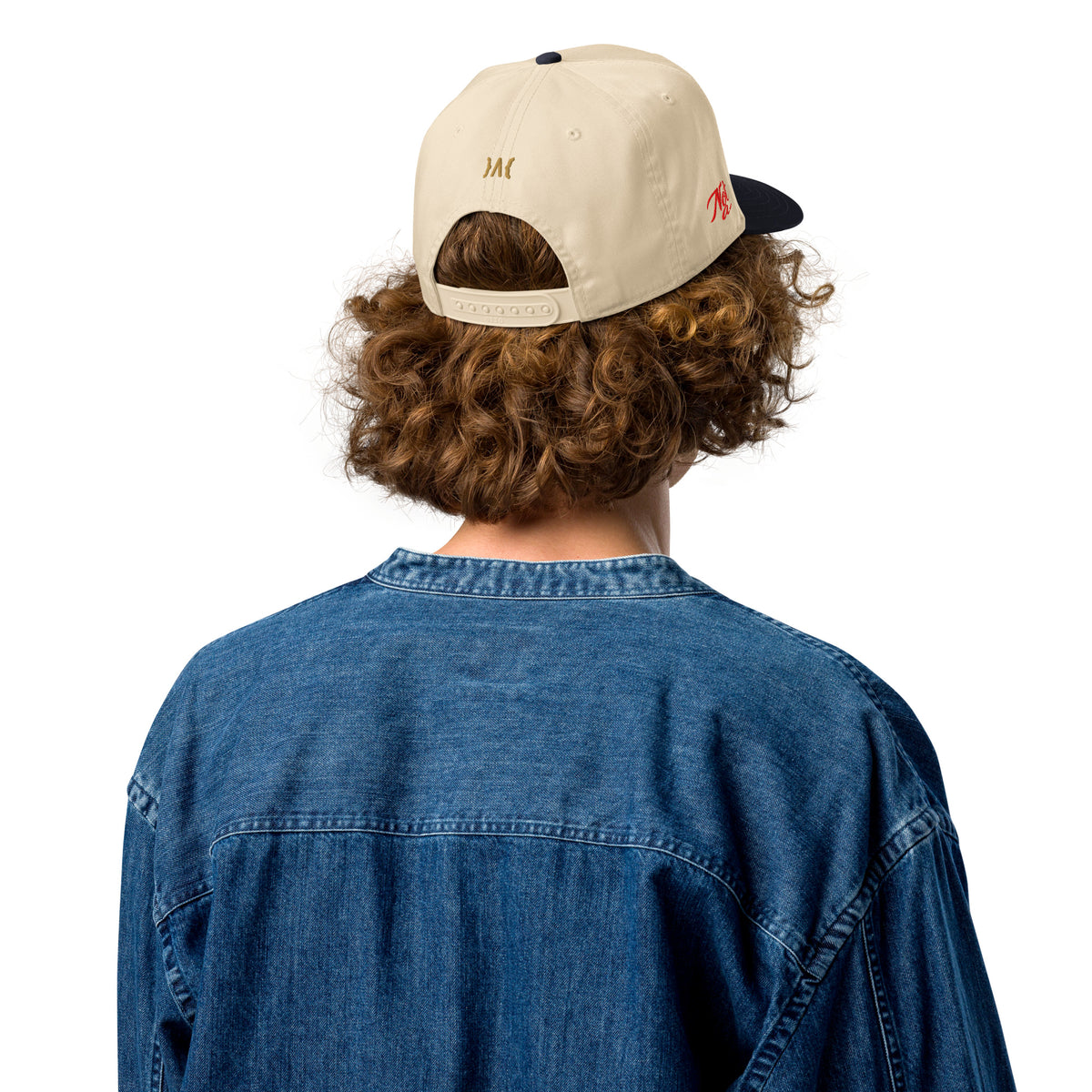 Not A FED 5 Panel Cap in navy/natural, back view, image 7