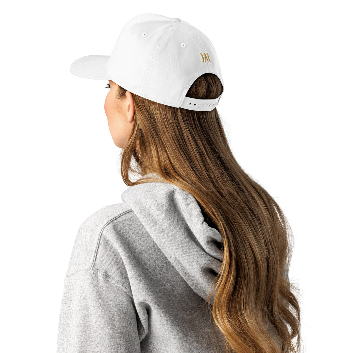 Not A FED 5 Panel Cap in white, left back view