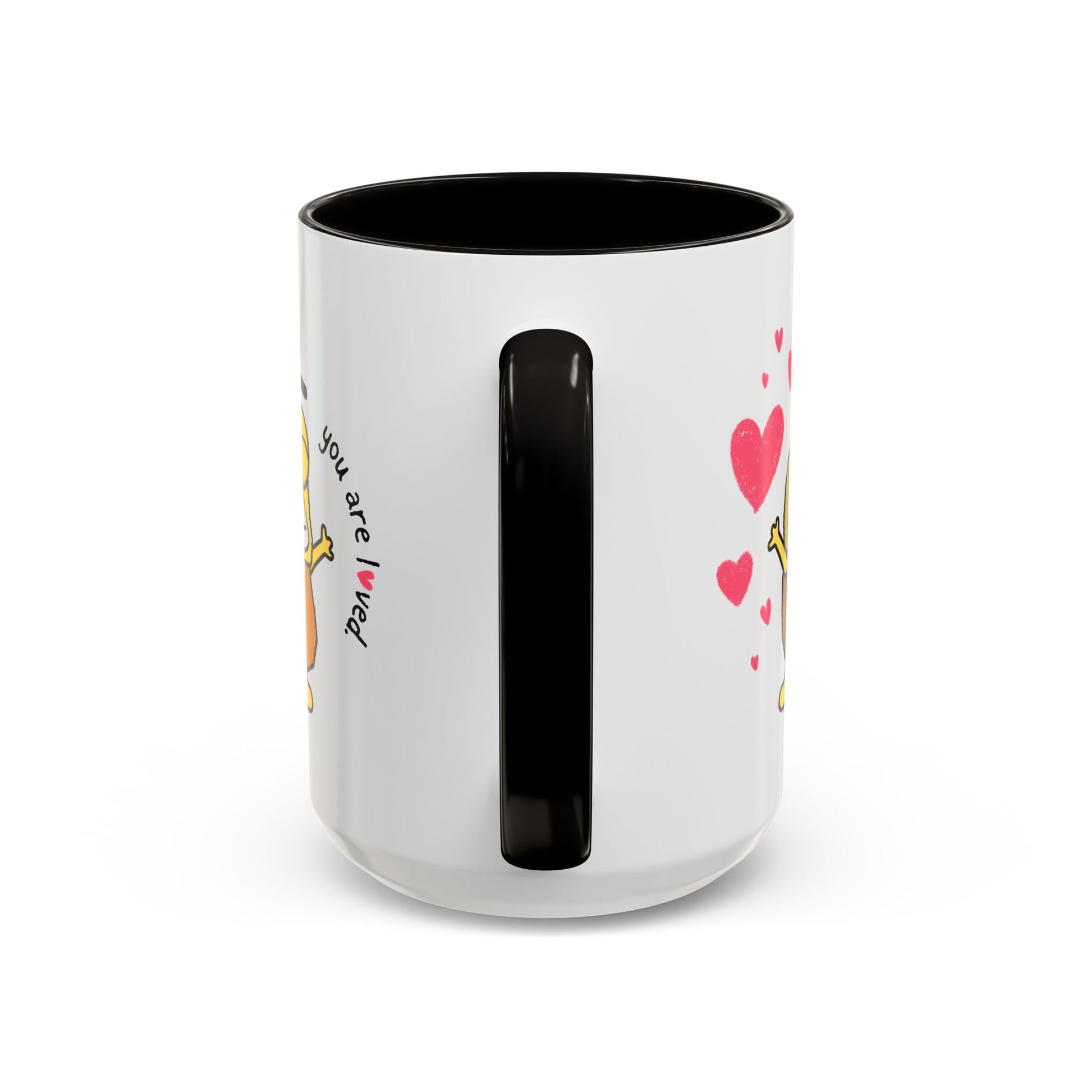 Yellow The Puppet “You Are Loved” / Bitcoin Coffee Mug - Orange Habit Home - The Orange Habit