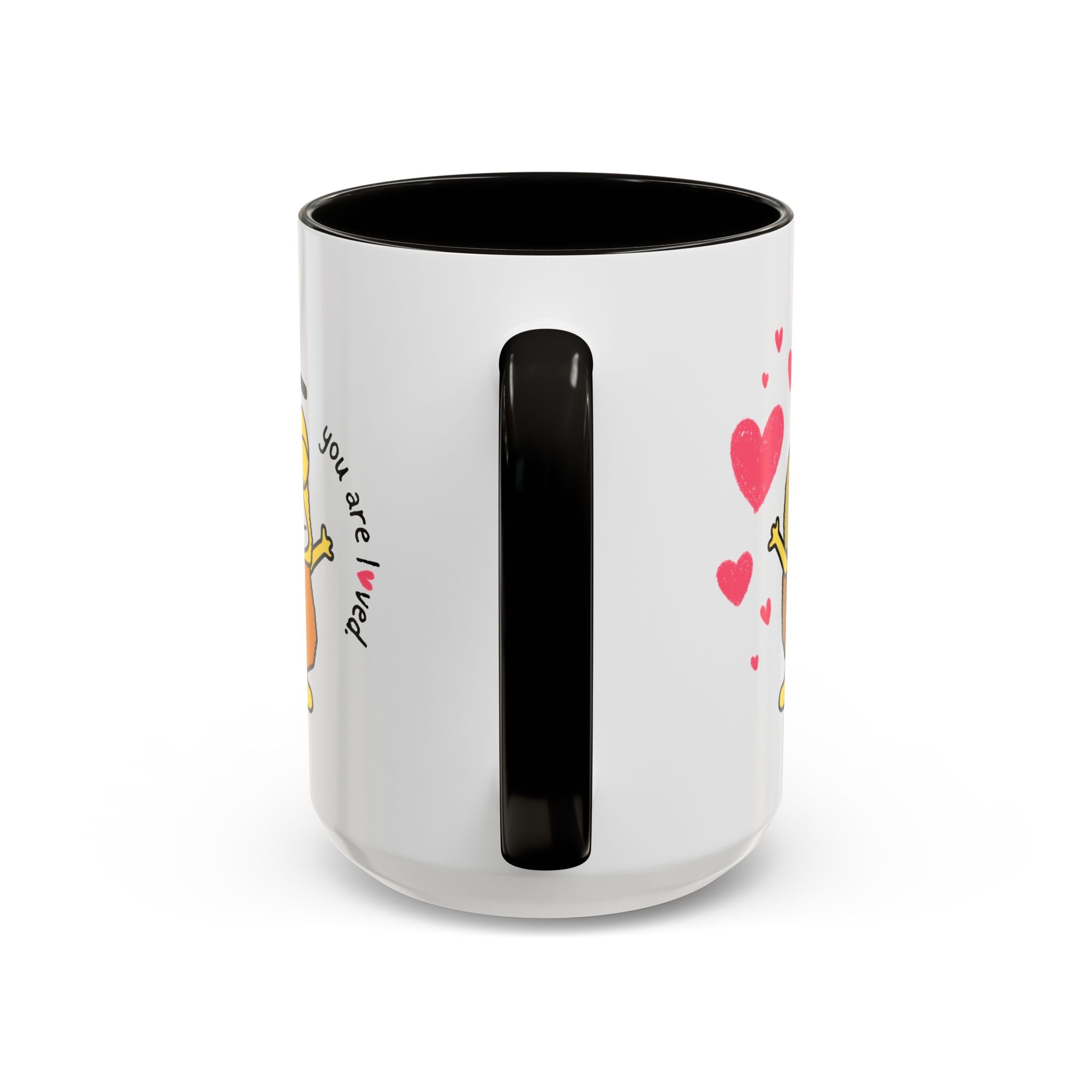Yellow The Puppet “You Are Loved” / Bitcoin Coffee Mug - Orange Habit Home - The Orange Habit