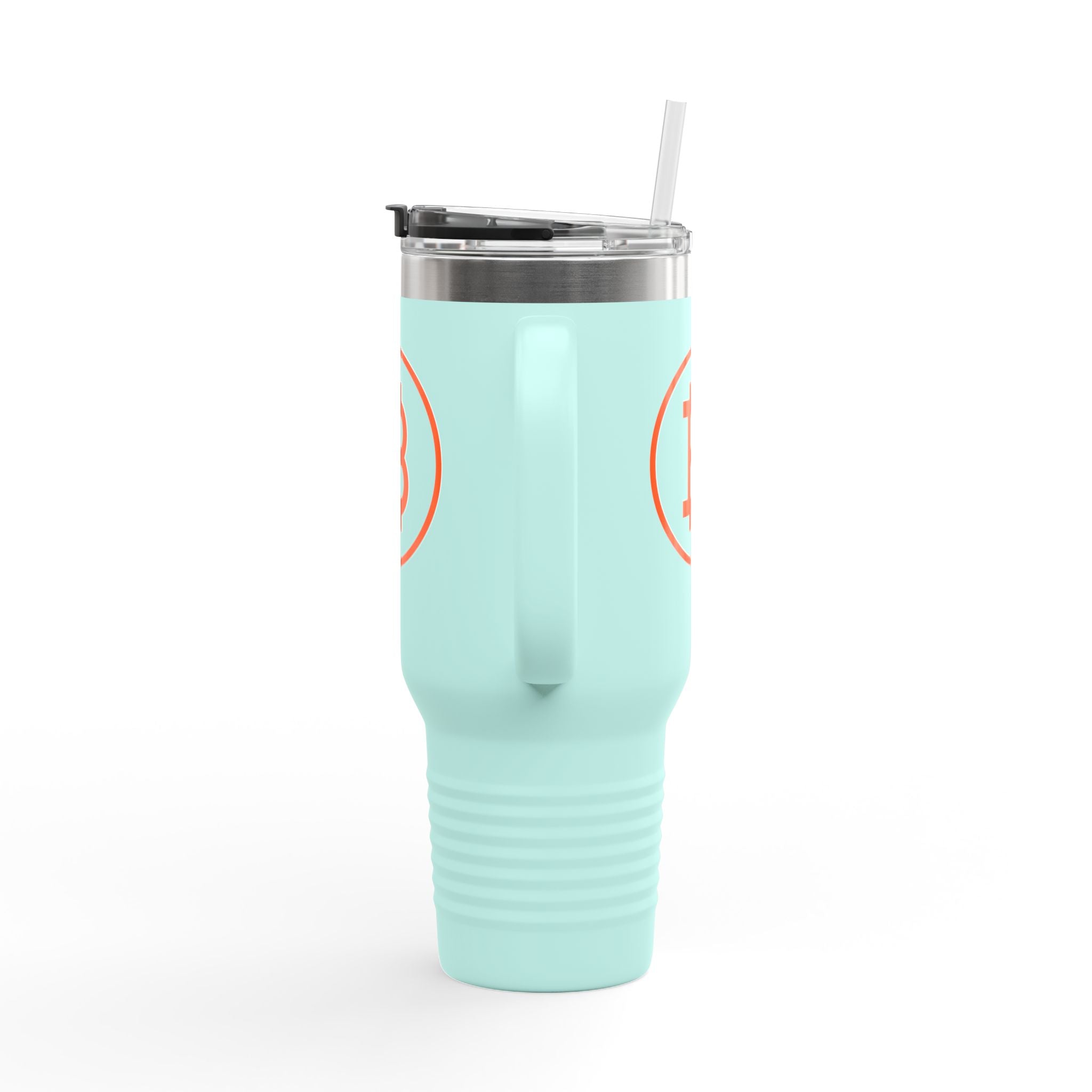 Bitcoin B Insulated Travel Mug - Orange Habit Home - The Orange Habit