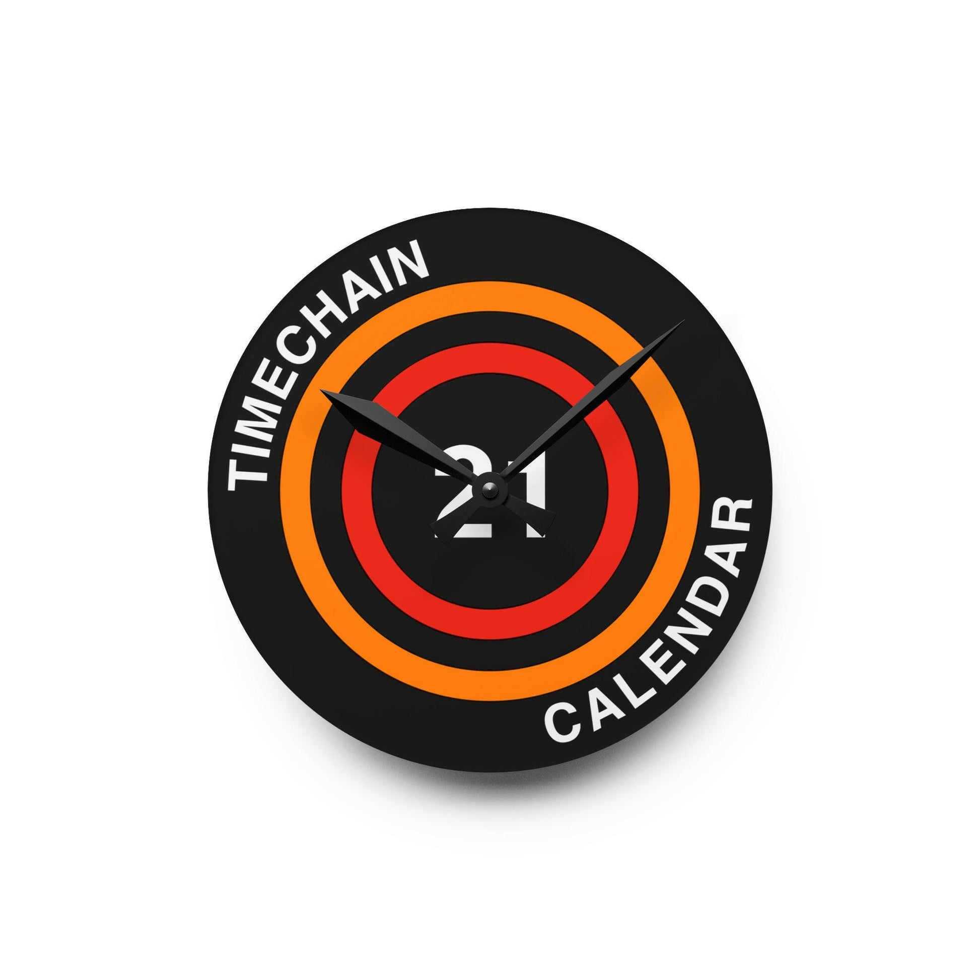 Timechain Calendar Bitcoin Wall Clock - The Orange Habit