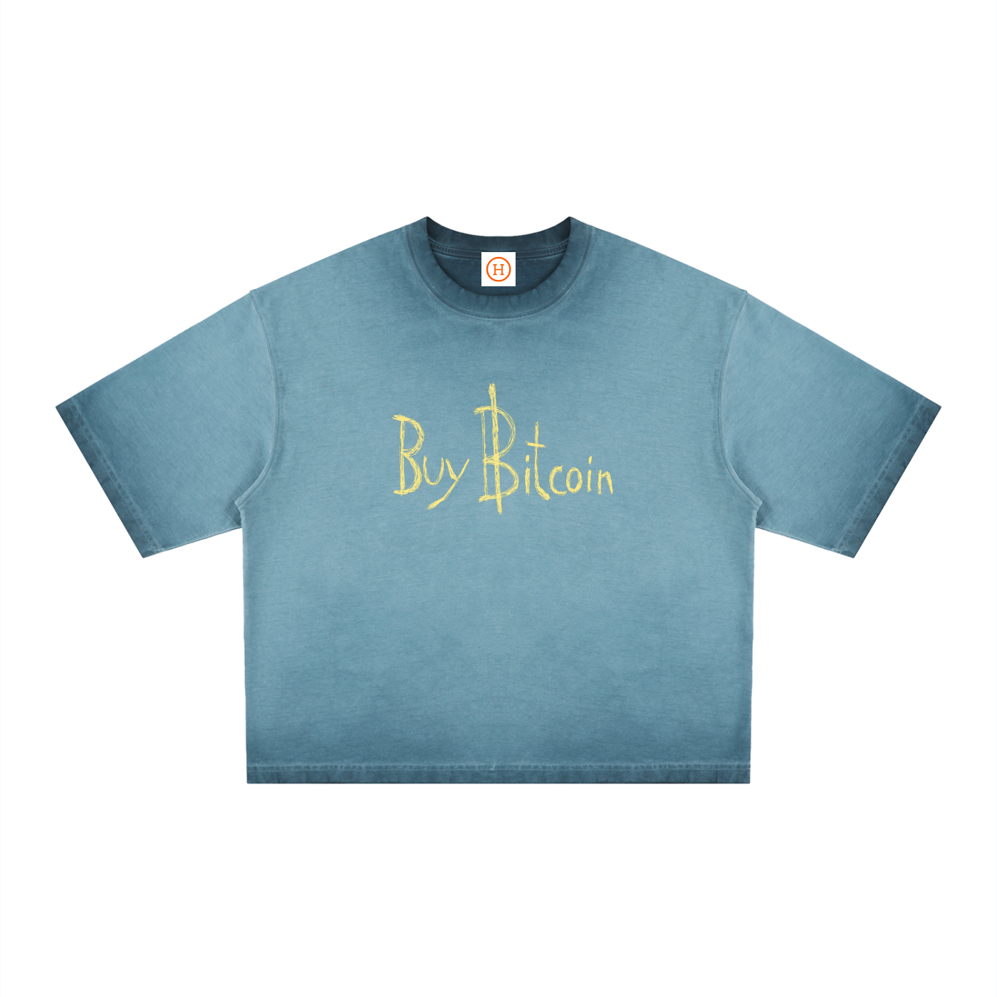 Comprar Bitcoin: camiseta holgada teñida a la inversa V1a