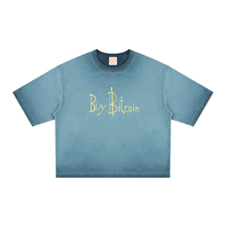 Comprar Bitcoin: camiseta holgada teñida a la inversa V1a
